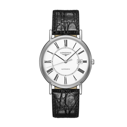 LONGINES/浪琴 時尚系列 自動機械鋼質(zhì)表殼鱷魚皮表帶男表38.5毫米L4.921.4.11.2