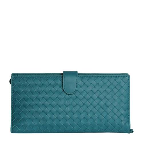 Bottega Veneta/葆蝶家 男士清波綠皮質(zhì)錢包407255V001N4409