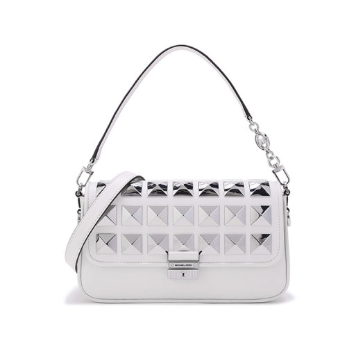 Michael Kors/邁克·科爾斯【22春夏新款】女士BRADSHAW系列皮革鉚釘裝飾手提單肩斜挎包腋下包小號 30H1S2BL0L