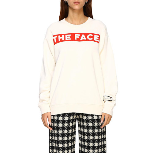 GUCCI/古馳  gucci服裝 時尚百搭白色 棉質(zhì) 圓領(lǐng) 女衛(wèi)衣 469250 XJBI8 9381