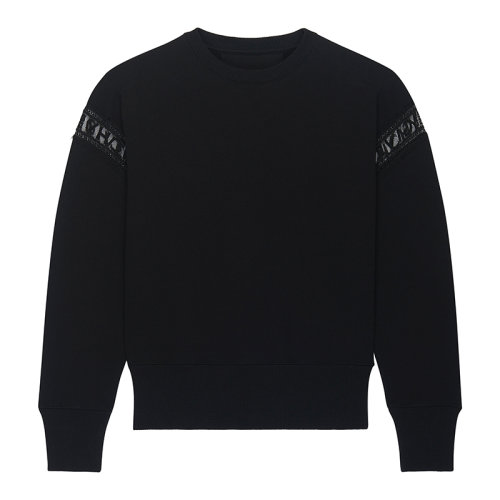  Givenchy/紀(jì)梵希      女士黑色棉質(zhì)GIVENCHY LOGO衛(wèi)衣BWJ02Q3Z7Z-001