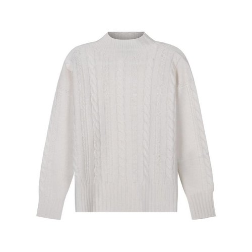  MaxMara/麥絲瑪拉 女士米白色羊毛針織衫/毛衣 CICLADI 001 PLFSX