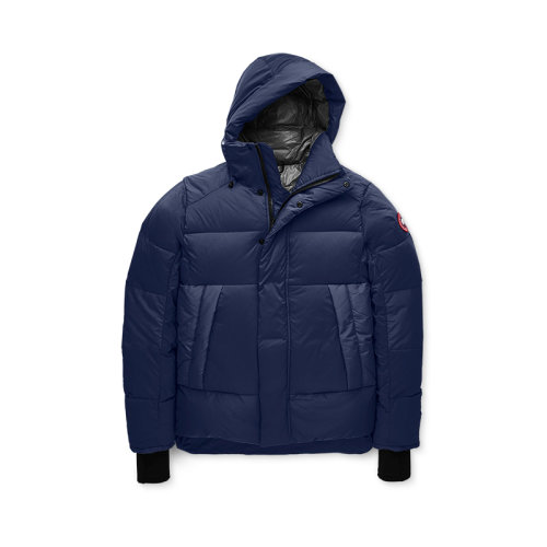 CANADA GOOSE/加拿大鵝 經(jīng)典款 Armstrong系列 男士大西洋海軍藍色混合面料羽絨連帽衫5076M-BLEU