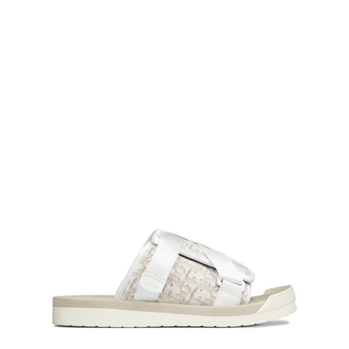 DIOR/迪奧 ALPHA系列 男士灰白色老花提花帆布涼拖3SA081YXV_H060