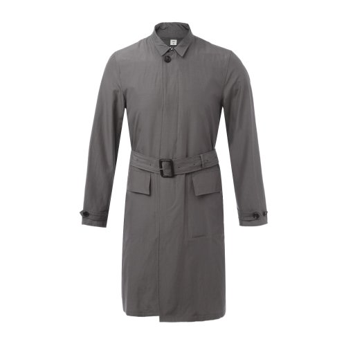 熱賣風(fēng)衣 BURBERRY/博柏利  桑蠶絲奢華面料灰棕色男士風(fēng)衣 男士外套 大衣 長款夾克 瑕疵特賣（陳列痕跡，不影響使用）