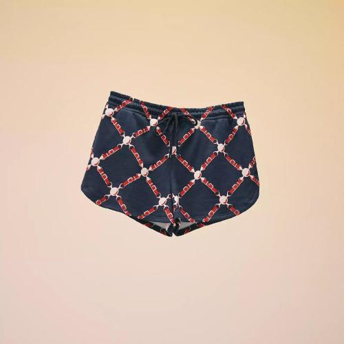  HERMES愛馬仕 22年秋冬 女士 短褲 Short imprime ??Grand Tralala?? H2E4407DK0Y38