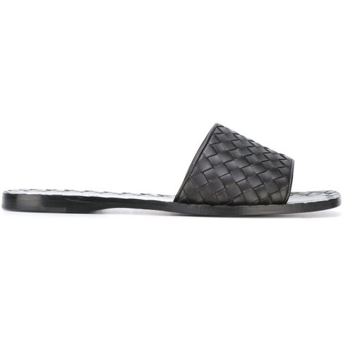  Bottega Veneta/葆蝶家 女士黑色皮革拖鞋 409276 V0013 1000 PLXSX