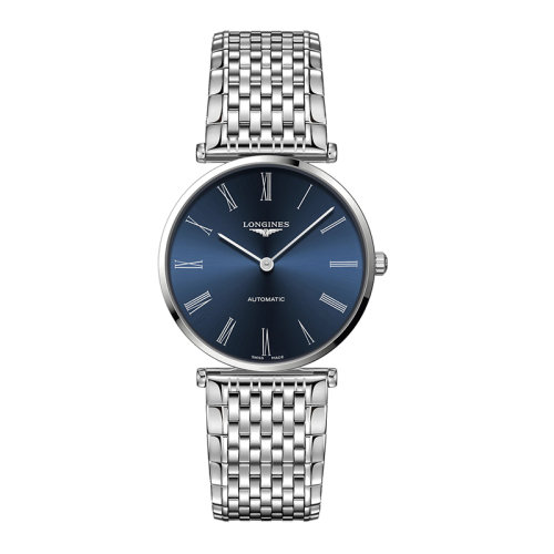 LONGINES/浪琴 嘉嵐系列 男女通用陽光藍(lán)自動(dòng)機(jī)械精鋼表殼表帶腕表38毫米L4.918.4.94.6