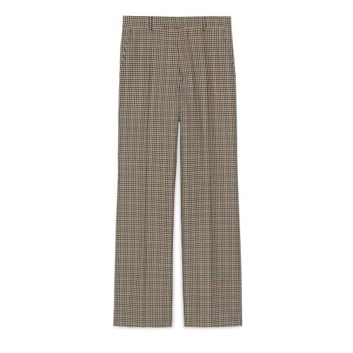  GUCCI古馳 22年秋冬 男士 Gucci HA HA HA特別系列小格紋褲子 708373 ZAJNZ 9069