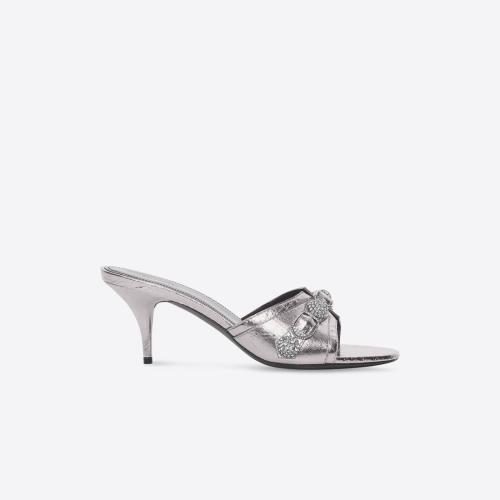  BALENCIAGA巴黎世家 22年秋冬 女士 高跟涼鞋 Womens Cagole 70mm Sandal With Rhinestones in