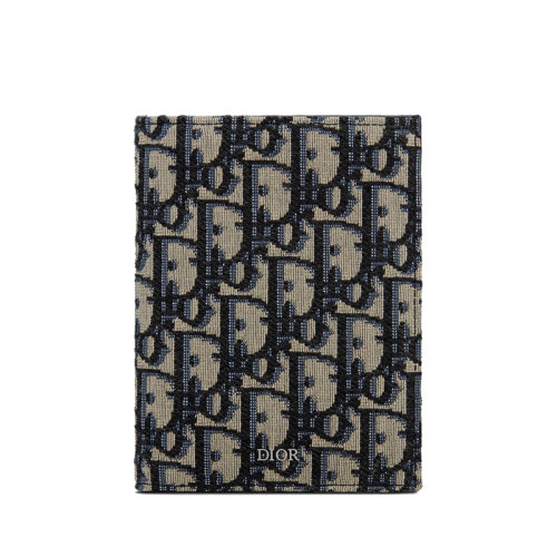 DIOR/迪奧米色和黑色Dior斜紋提花帆布護(hù)照夾 2ESPH012YSE_H05E