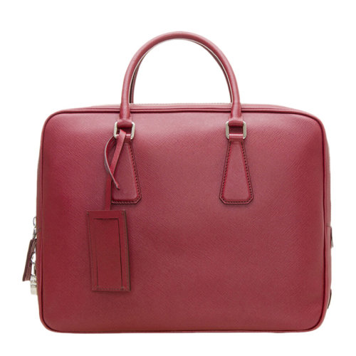PRADA/普拉達(dá)  男士紅色牛皮公文包手提包男包 VS0305-9Z2-F0041