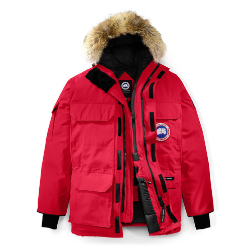 CANADA GOOSE/加拿大鵝   EXPEDITION COUPE FUSION系列 男士海軍藍色帶帽毛邊防風派克大衣4660MA-ROUGE