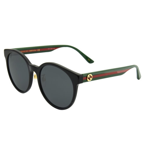 GUCCI/古馳 太陽鏡 墨鏡 復(fù)古 精致  圓形 男女款 氣質(zhì) 潮流 舒適 黑色  GG0416SK 55mm GUCCI(古馳）