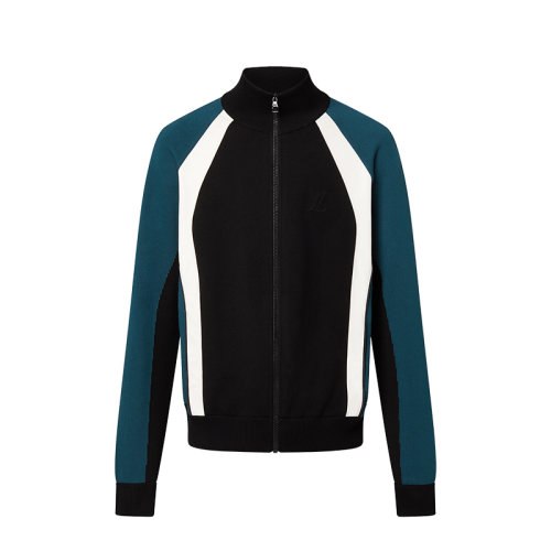 Louis Vuitton/路易威登 22年秋冬新款 男士黑色/灰藍色純棉針織運動衫外套1AAGNH