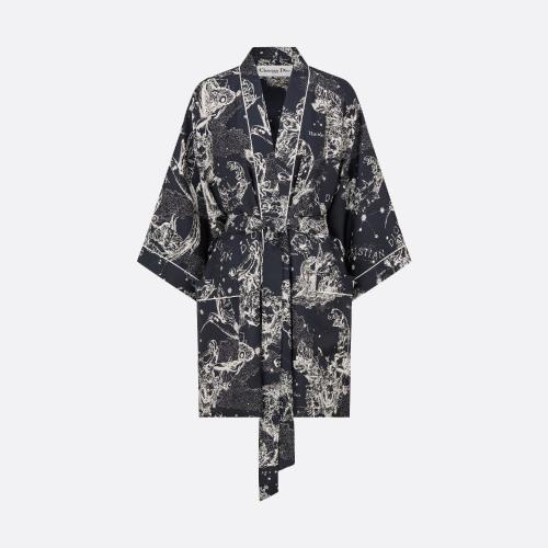  DIOR迪奧 22年秋冬 女士 睡袍 Robe de chambre Dior Chez Moi 221V63A6829_X5897