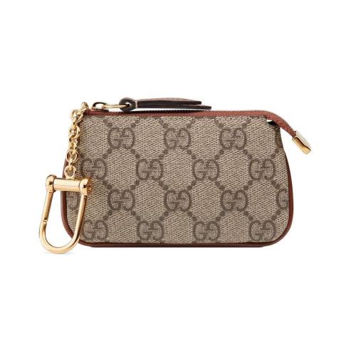  GUCCI古馳 22年秋冬 女士 GG  Supreme_人造帆布鑰匙包 447964 KLQHG 8526 預定商品2-6周發(fā)貨