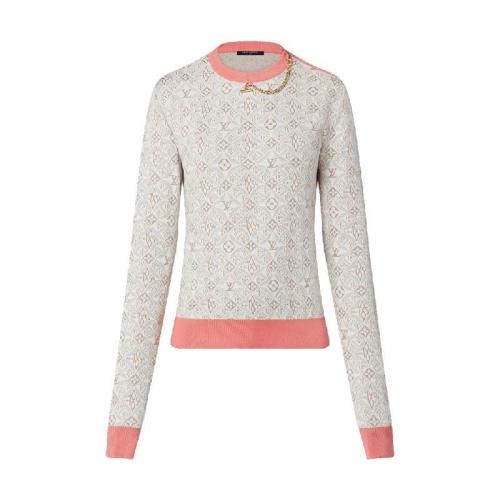  LV路易威登 22年秋冬 22年早春 女士 針織衫 撞色飾邊套頭衫 1A9NRV 1A9NRU 1A9NRT 1A9NRW 1A9NRS 預(yù)定商品2-6周發(fā)貨