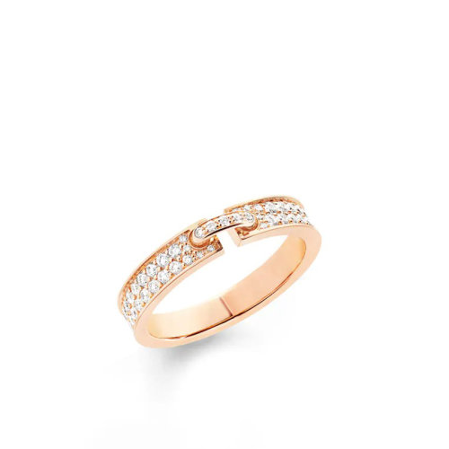 Chaumet/尚美 經(jīng)典LIENS éVIDENCE系列 18k金玫瑰金誓?緣滿鉆戒指083605