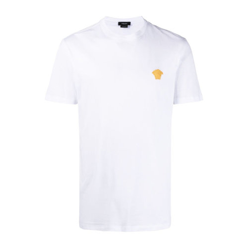 VERSACE 范思哲 男士 服裝  白色圓領美杜莎圖案棉質T恤 男士短袖T恤