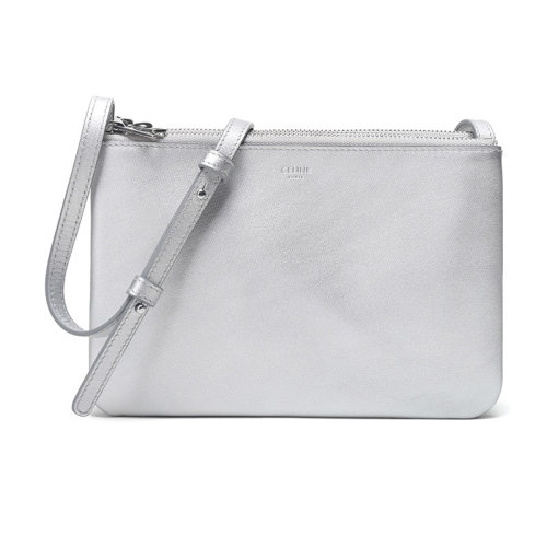 CELINE/賽琳女士牛皮質(zhì)TRIO單肩斜挎包187603BEE