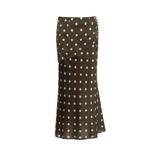 HUI/卉 女士半身裙2020秋季新品復(fù)古波點(diǎn)半裙A形設(shè)計(jì)中長(zhǎng)裙