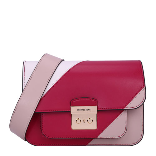 Michael Kors/邁克·科爾斯 女士拼色牛皮經(jīng)典字母徽標(biāo)裝飾單肩包斜挎包郵差包女包 30S9GS9L3T 多色可選