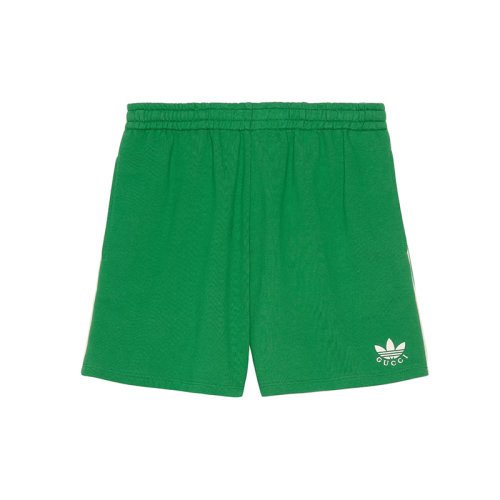 GUCCI/古馳 22年秋冬新款 adidas聯(lián)名系列 男士綠色純棉毛氈面料短褲691640XJEKQ3826