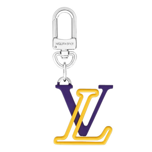 Louis Vuitton/路易威登 男士藍色和黃色金屬飾面LV LINE包飾和鑰匙圈MP3018