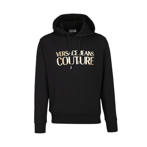 VERSACE/范思哲黑色連帽衛(wèi)衣塑身運(yùn)動(dòng)男衛(wèi)衣