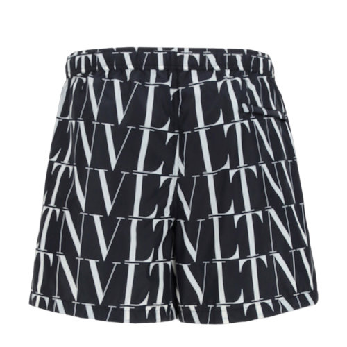 VALENTINO 華倫天奴 男士 服裝  黑色字母LOGO印花休閑短褲 男士短褲