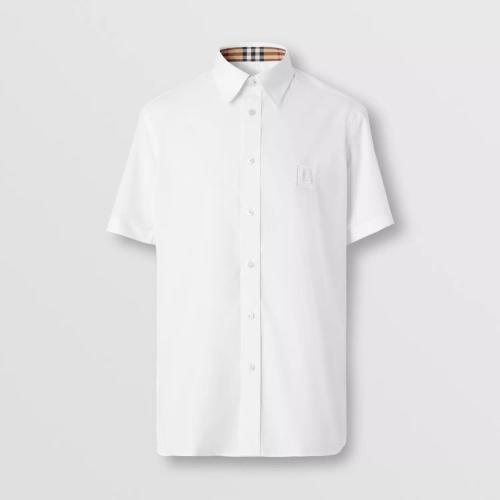  BURBERRY 22年秋冬 男士 字母圖案彈力棉質(zhì)短袖襯衫 80618641