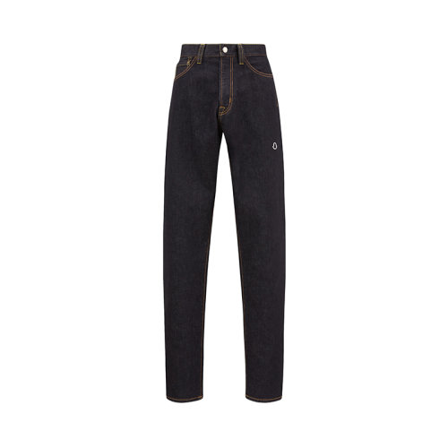 Moncler/蒙克萊 22年秋冬新款 Maya 70系列FRGMT藤原浩合作款 女士靛青色純棉水洗牛仔褲H209U2A00002M2320790