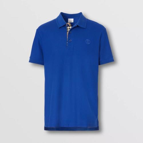  BURBERRY 22年秋冬 男士 專屬標識圖案珠地網眼布棉質 Polo 衫 80615041