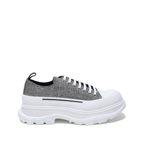 Alexander McQueen/亞歷山大麥昆 男士帆布系帶休閑運(yùn)動(dòng)鞋厚底鞋 652757 W4PE1