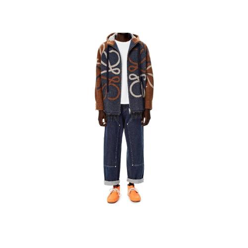  LOEWE羅意威 22年秋冬 男士 大衣 Blanket hooded parka in wool and cashmere H526Y01W49-404