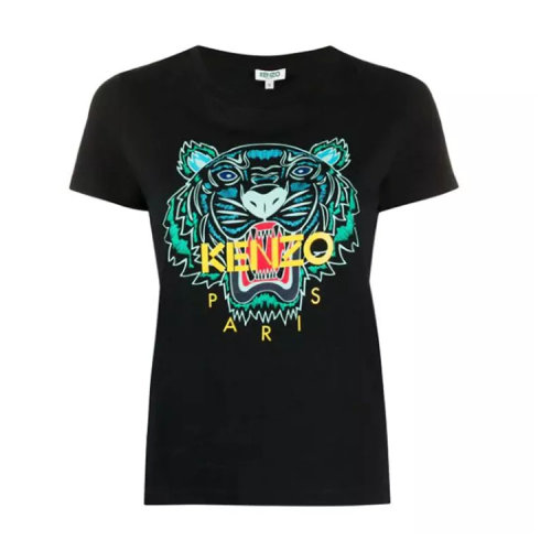 KENZO/高田賢三  凱卓女裝 經(jīng)典虎頭圖案 女士棉質(zhì)時(shí)尚百搭圓領(lǐng)春夏短袖T恤 FA52TS74YB.21