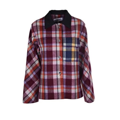 LOEWE/羅意威格紋女士外套 D229719/0PA9990