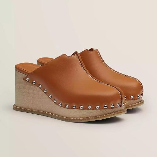  HERMES愛(ài)馬仕 22年秋冬 女士 商務(wù)休閑鞋 Mules Earth H221048Z 1V360