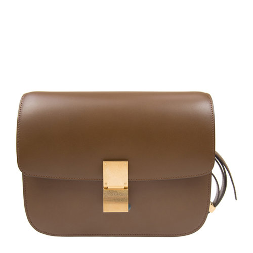 CELINE/賽琳 Classic Box系列  俞飛鴻同款   女士小羊皮經(jīng)典簡約單肩斜挎包盒子包
