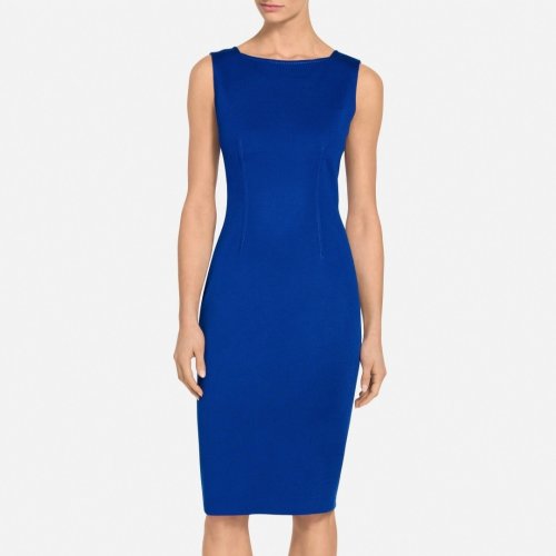 St.John/盛薔米蘭針織圓領(lǐng)無袖女士連衣裙K1100H1