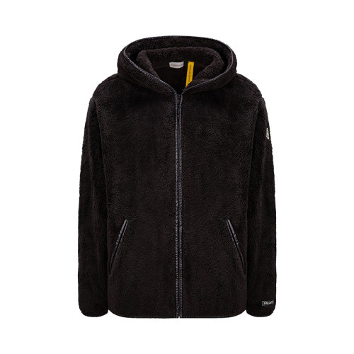 Moncler/蒙克萊 22年秋冬新款 Maya 70系列FRGMT藤原浩合作款 男士星鉆黑色抓絨面料拉鏈連帽衫外套H209U8G00005899MC999