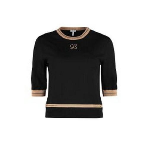  LOEWE/羅意威 女士黑色羊毛針織衫/毛衫 S359Y14K17 1113 PLFSX