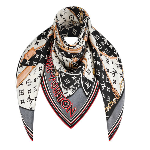 預(yù)定1個(gè)月 Louis Vuitton/路易威登 21年秋冬新款 MORE AND MORE XS系列 女士黑色桑蠶絲羊絨混紡雙面圍巾披肩M76932