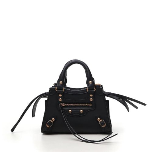  Balenciaga/巴黎世家 女士黑色皮革單肩包 63852711R511000 PLSX