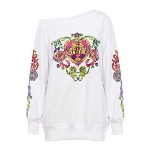  VERSACE JEANS COUTURE 女士白色棉質(zhì)衛(wèi)衣 B6HVB70E 30310 003 PLFSX