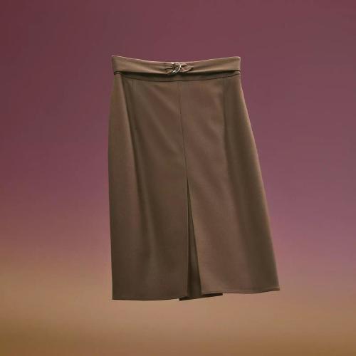  HERMES愛(ài)馬仕 22年秋冬 女士 半身裙 Jupe a pli creux H2H0304DN1R36