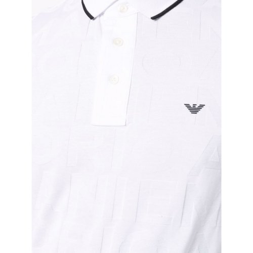  Emporio Armani/安普里奧阿瑪尼 男士白色棉質(zhì)短袖POLO衫 6K1F62 1JGYZ 0100 PLFSX