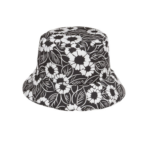 PRADA/普拉達 22年早春新款 虎年春節(jié)系列 男女同款黑色/白色再生尼龍花卉印花漁夫帽1HC248_2D1V_F0967