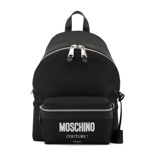MOSCHINO/莫斯奇諾  女包 時尚百搭 女士黑色尼龍雙肩包 B761082052555